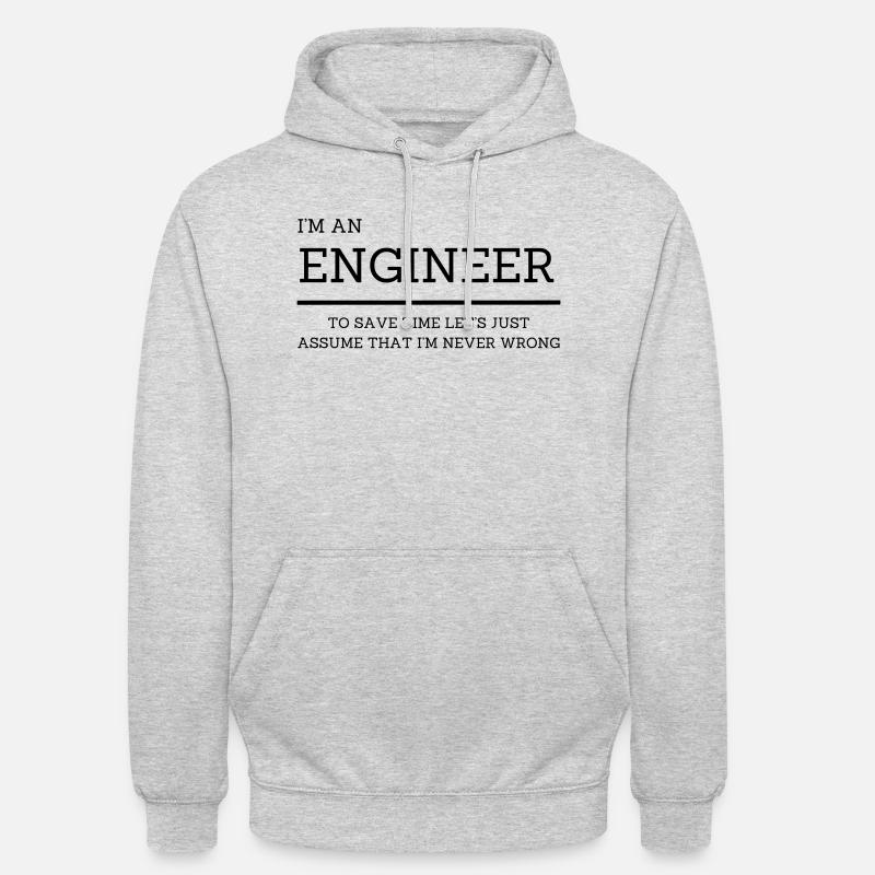 I'm an Engineer - Unisex Hoodie - Hellgrau meliert