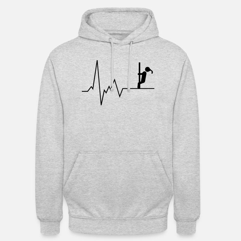 Batteur de cœur Pole Dancer - Sweat-shirt à capuche unisexe - gris clair chiné