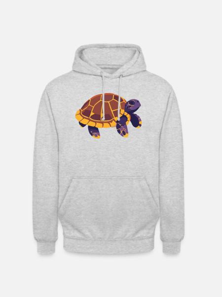 Purple Water Turtle - Unisex Hoodie - light heather grey