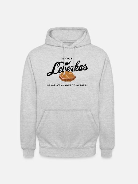 Enjoy Leberkas - Unisex Hoodie - Hellgrau meliert