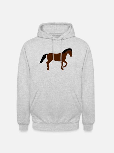 -Brauner- - Unisex Hoodie - Hellgrau meliert