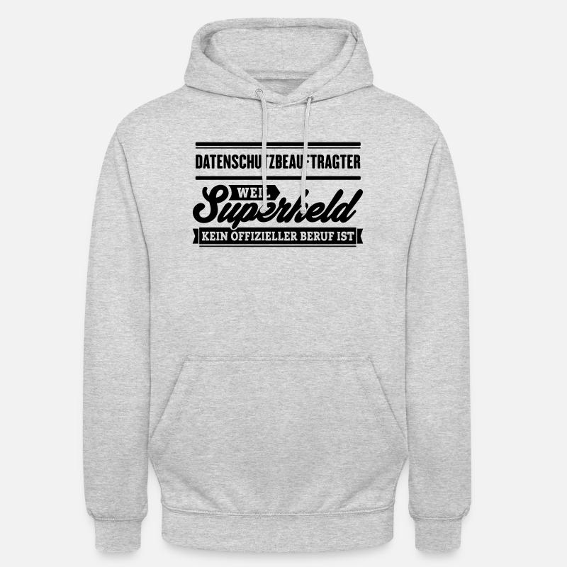 Superheld Datenschutzbeauftragter - Unisex Hoodie - Hellgrau meliert