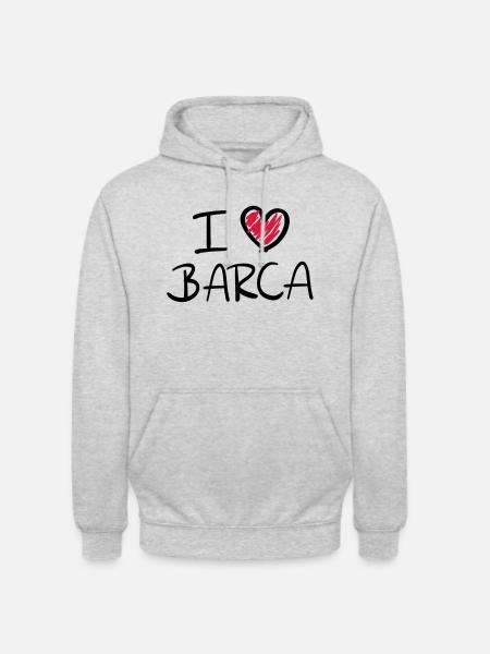 i_love_barca__f2 - Unisex Hoodie - light heather grey