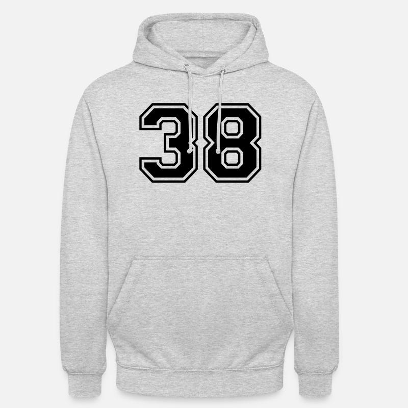 38 - Unisex Hoodie - Hellgrau meliert
