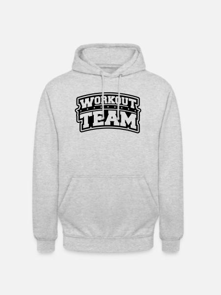 workout_team_dx1 - Sweat-shirt à capuche unisexe - gris clair chiné