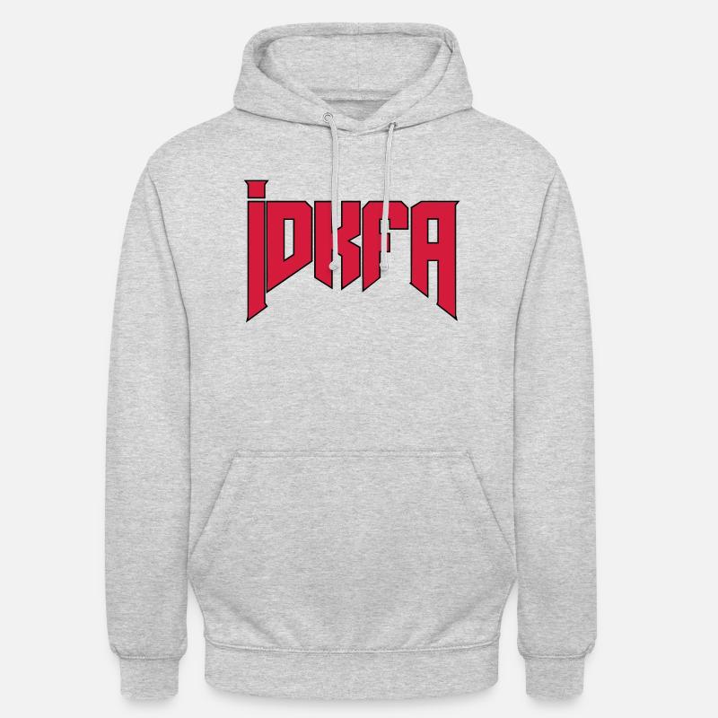 Doom Cheat-Code "idkfa" - Unisex Hoodie - Hellgrau meliert