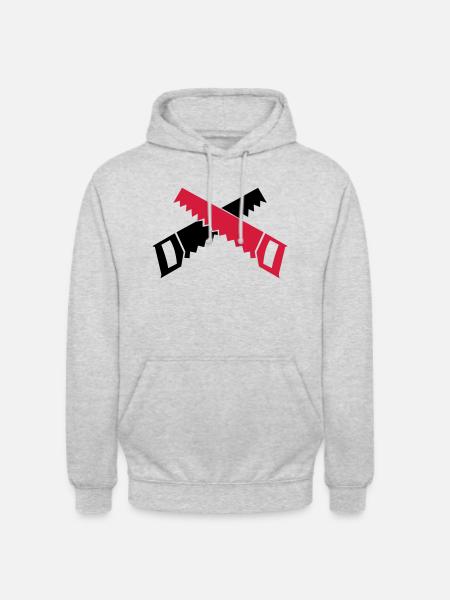 saege2 - Sweat-shirt à capuche unisexe - gris clair chiné