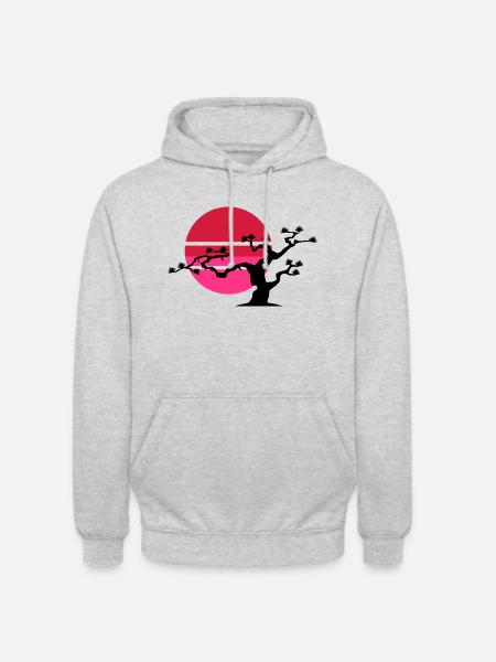 japanischer_baum_2 - Unisex Hoodie - light heather grey