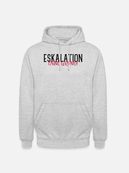 eskalation ohne grund - Unisex Hoodie - Hellgrau meliert