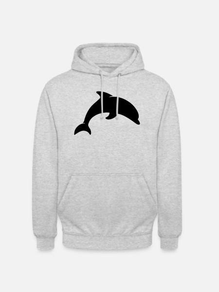 dolphin - Unisex Hoodie - light heather grey