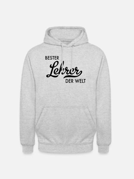Bester Lehrer der Welt - Unisex Hoodie - Hellgrau meliert
