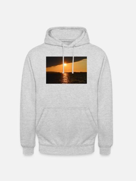 Chimsee Sunset - Unisex Hoodie - Hellgrau meliert