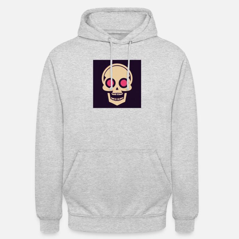 Icône de crâne Œil de feu - Sweat-shirt à capuche unisexe - gris clair chiné