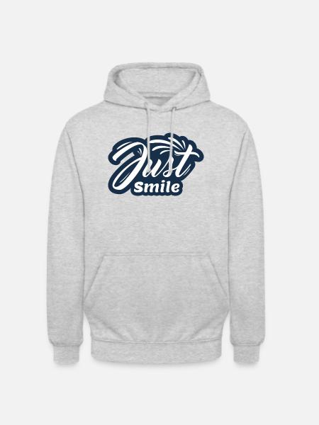 Just Smile - Unisex Hoodie - light heather grey