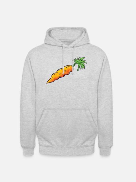 Die Karotte - Unisex Hoodie - Hellgrau meliert