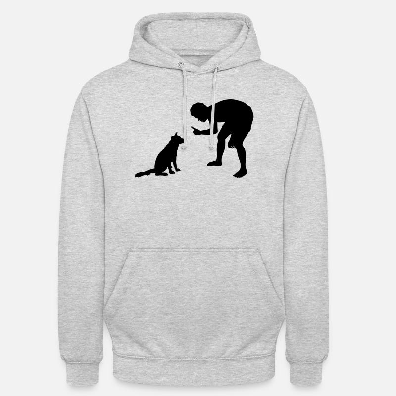 Chien Hund - Sweat-shirt à capuche unisexe - gris clair chiné