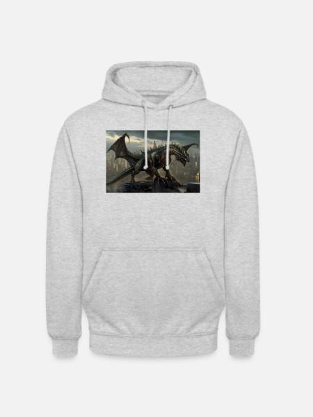 Dragon 3 - Unisex Hoodie - Hellgrau meliert