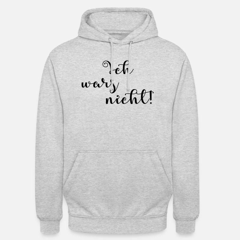 Ich wars nicht - Unisex Hoodie - Hellgrau meliert