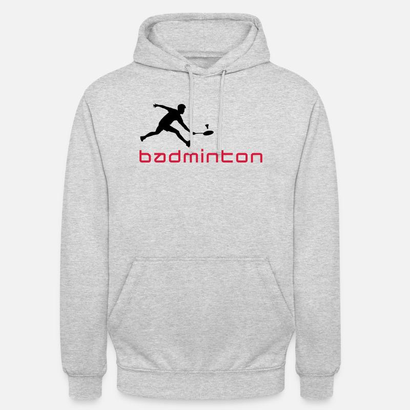 badminton_022011_v_2c - Sweat-shirt à capuche unisexe - gris clair chiné
