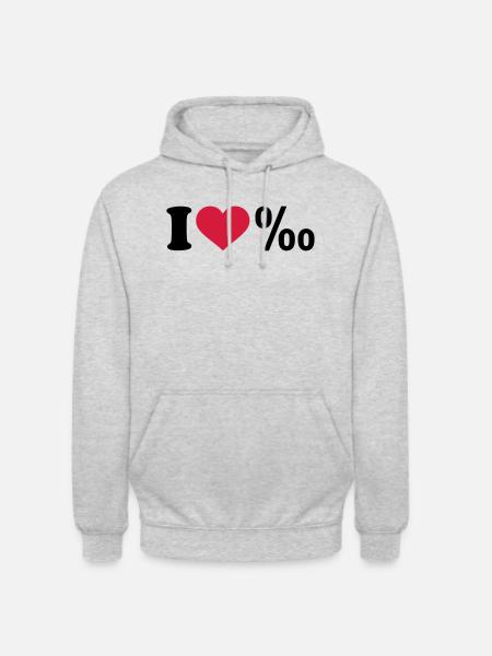 Promille - Unisex Hoodie - Hellgrau meliert