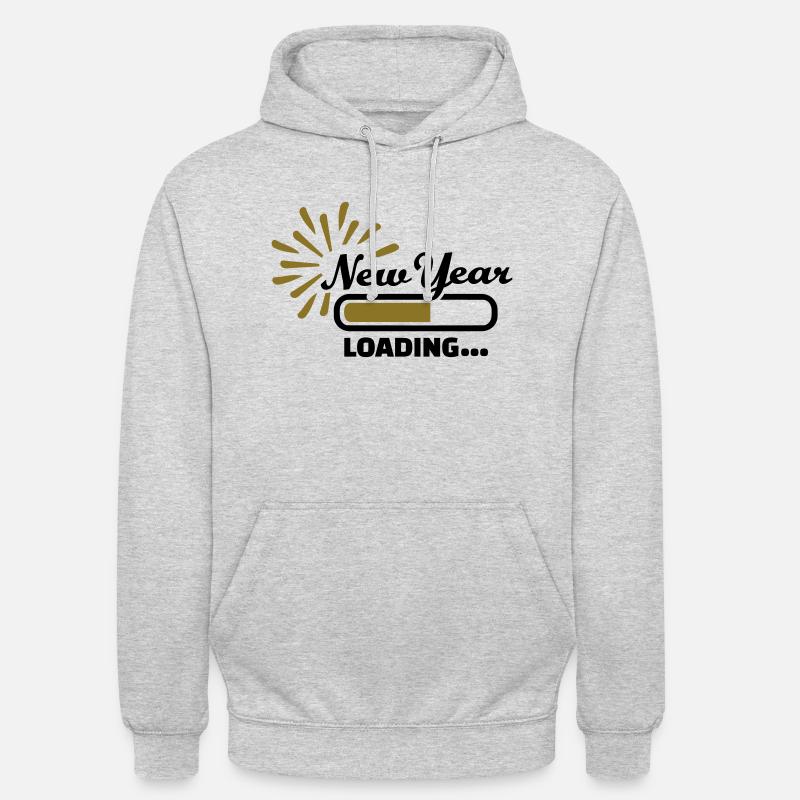 New Year Loading - Sweat-shirt à capuche unisexe - gris clair chiné