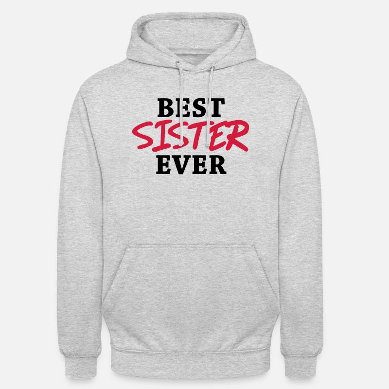 Best Sister ever - Sweat-shirt à capuche unisexe - gris clair chiné