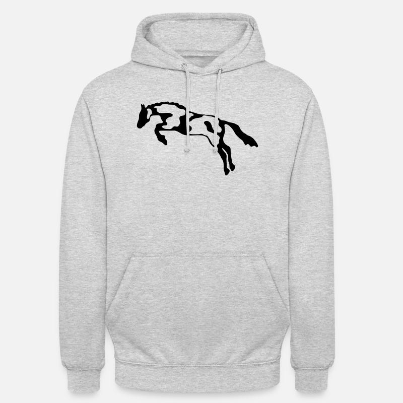 Pferd 7 - Unisex Hoodie - Hellgrau meliert