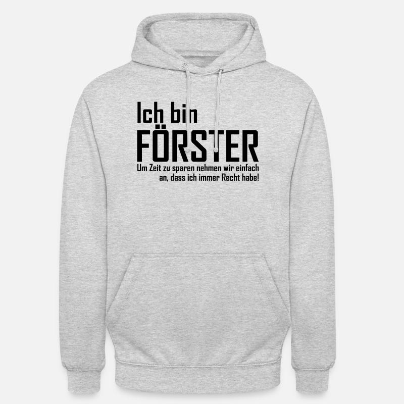 ich bin förster - Unisex Hoodie - Hellgrau meliert