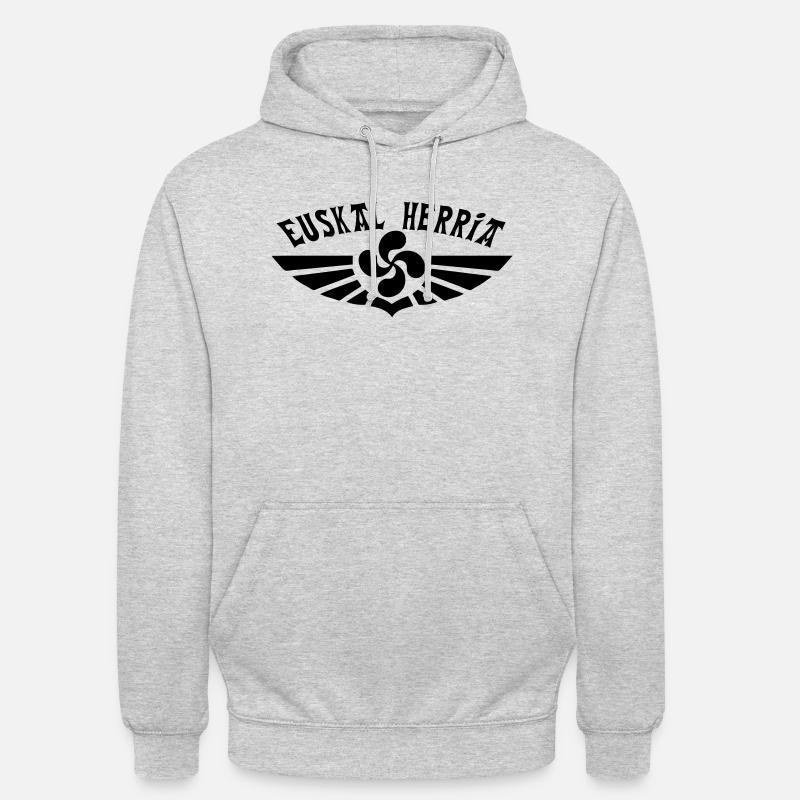 Euskal Herria - Pays Basque 37 - Sweat-shirt à capuche unisexe - gris clair chiné