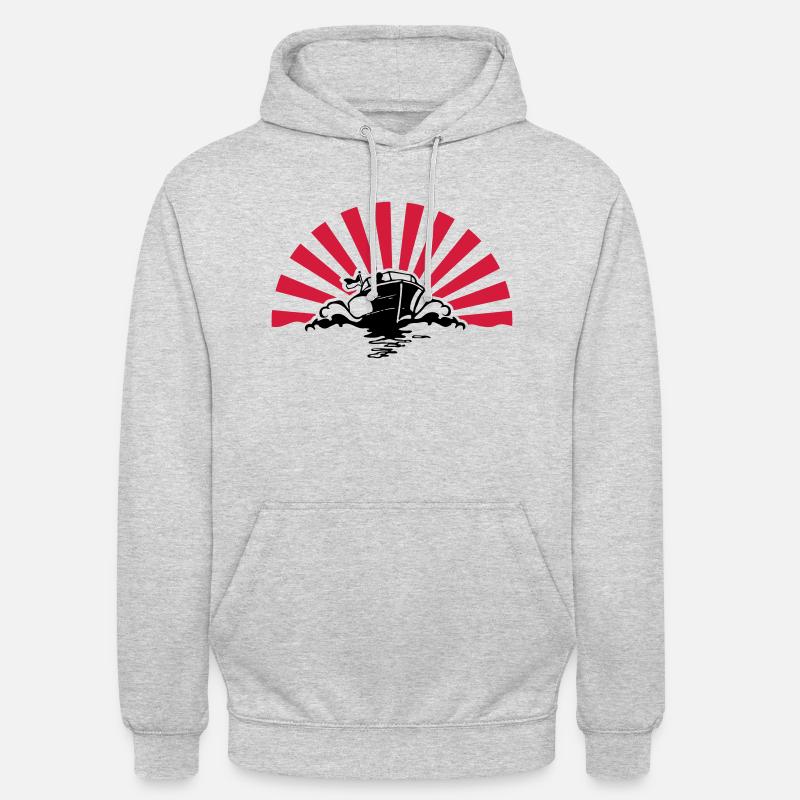 Motorboot 2C - Unisex Hoodie - Hellgrau meliert