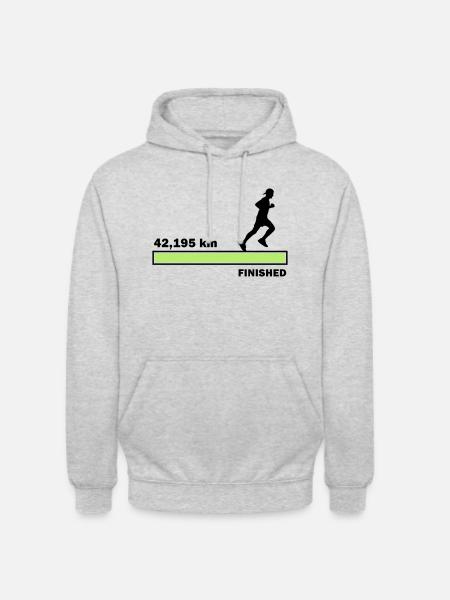 42.195 km finished - Unisex Hoodie - light heather grey