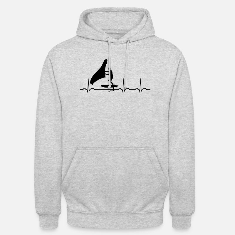 Hydrofoil Wingfoil Evolution Foil Wing Wingfoiling - Unisex Hoodie - Hellgrau meliert