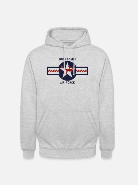 Bodyboard Luftwaffe - Unisex Hoodie - Hellgrau meliert