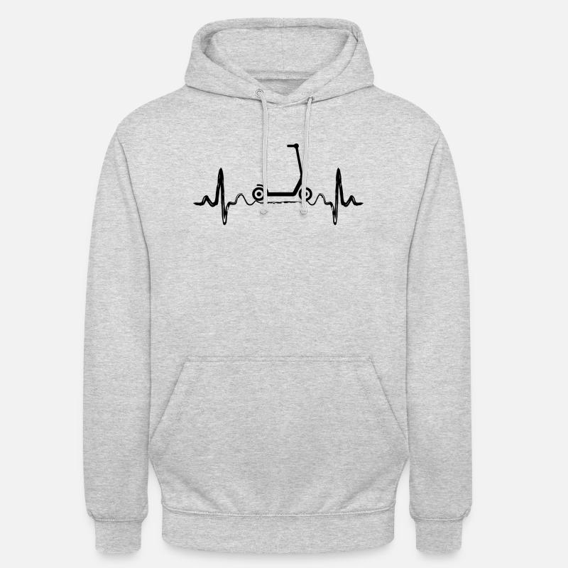 E-Scooter E-Roller Scooter - Sweat-shirt à capuche unisexe - gris clair chiné