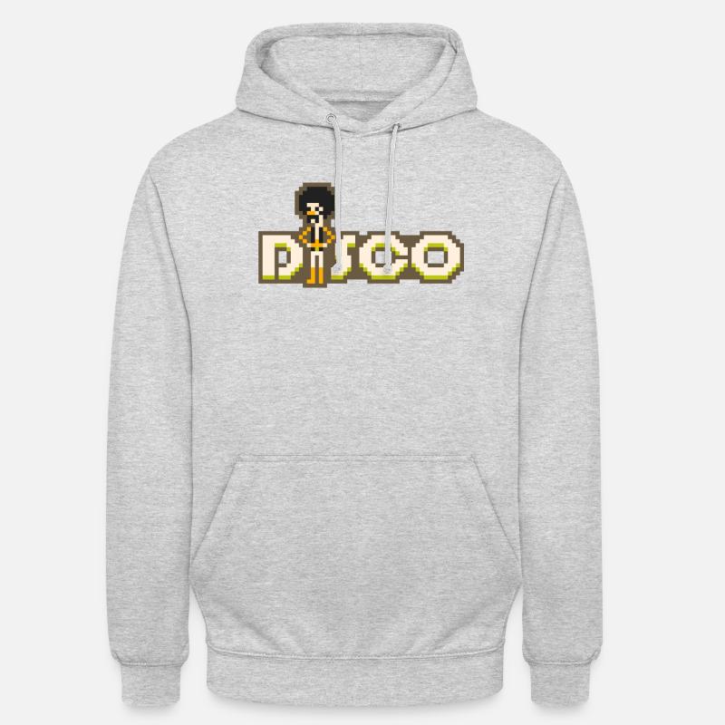 Discothèque 8 bits - Sweat-shirt à capuche unisexe - gris clair chiné