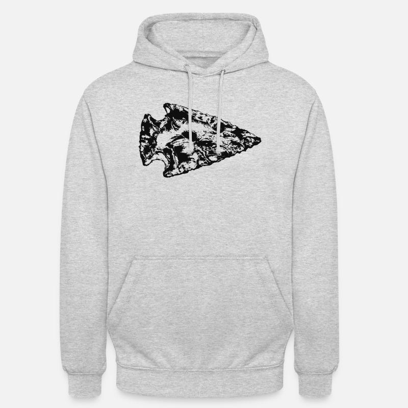 Pointe de flèche - Sweat-shirt à capuche unisexe - gris clair chiné