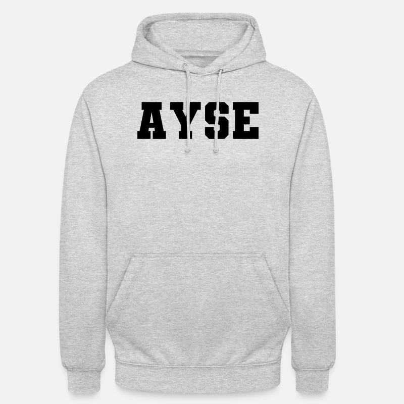 Name - Ayse - Unisex Hoodie - light heather grey