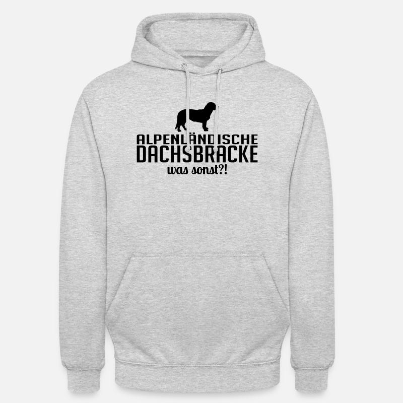 ALPENLÄNDISCHE DACHSBRACKE was sonst - Unisex Hoodie - Hellgrau meliert