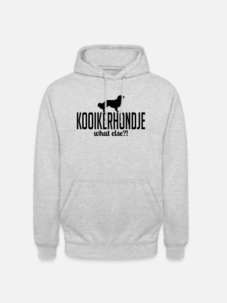 KOOIKERHONDJE what else - Unisex Hoodie - Hellgrau meliert