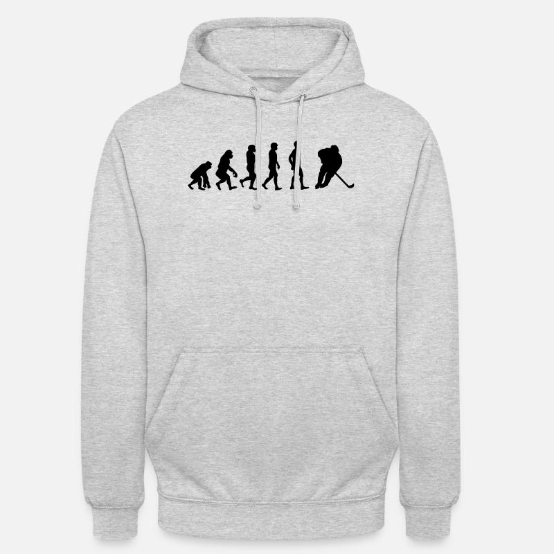 Evolution Eishockey - Unisex Hoodie - Hellgrau meliert