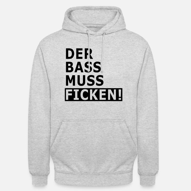 La basse doit baiser! - Sweat-shirt à capuche unisexe - gris clair chiné