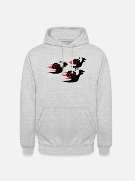 Snail Race - Unisex Hoodie - Hellgrau meliert
