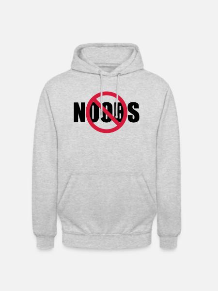 Aucun signe de noobs interdit - Sweat-shirt à capuche unisexe - gris clair chiné