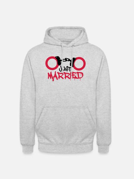 Just married handcuffed prisoner funny - Unisex Hoodie - light heather grey