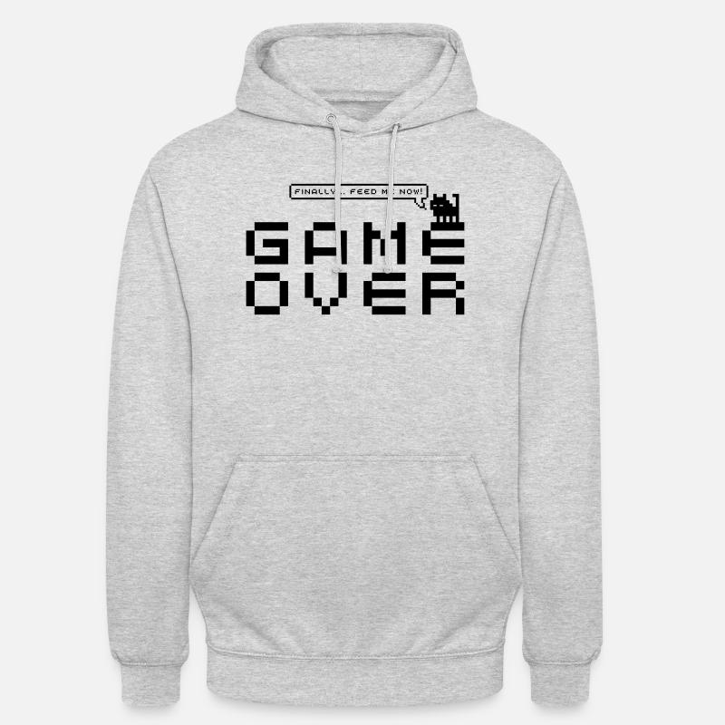 conception gameover - Sweat-shirt à capuche unisexe - gris clair chiné