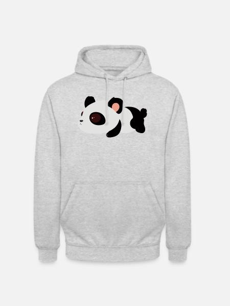 Cute panda - Unisex Hoodie - light heather grey