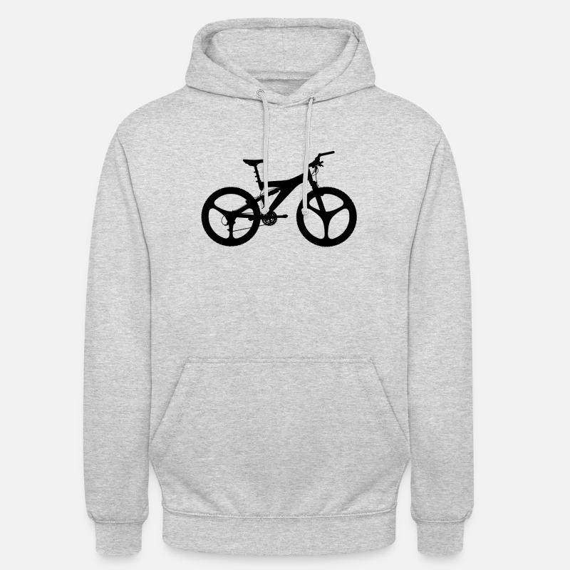VTT, vélo, VTT, VTT - Sweat-shirt à capuche unisexe - gris clair chiné