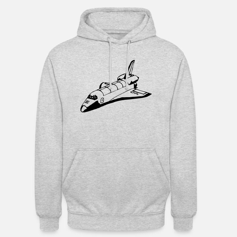 Navette spatiale - Sweat-shirt à capuche unisexe - gris clair chiné