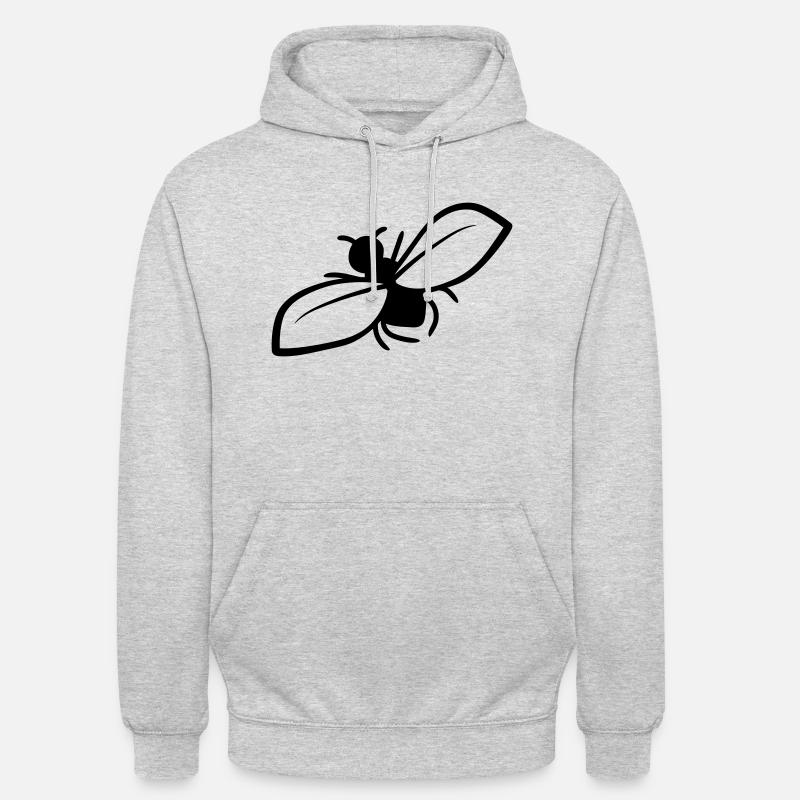 Conception De mouche ennuyeuse - Sweat-shirt à capuche unisexe - gris clair chiné