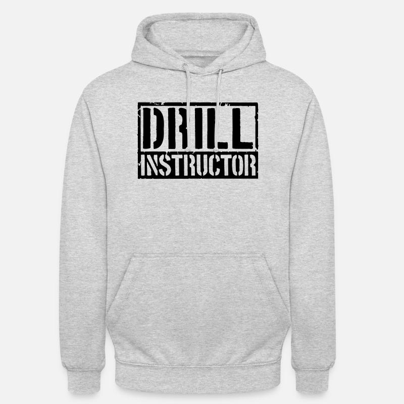 Drill Instructor Schild - Unisex Hoodie - Hellgrau meliert